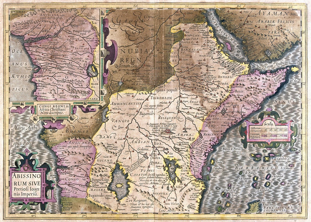 Congo, África Central (gravura de Gerardus Mercator