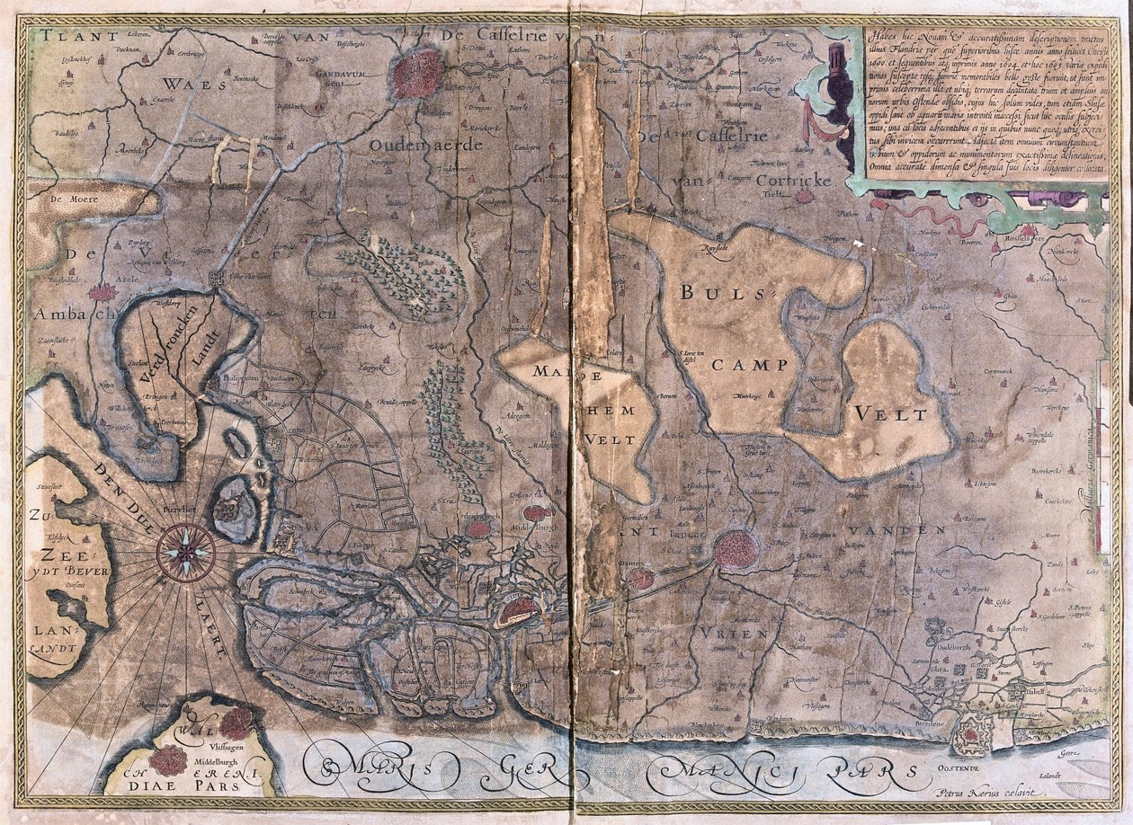 Flanders, Bélgica (gravura de Gerardus Mercator
