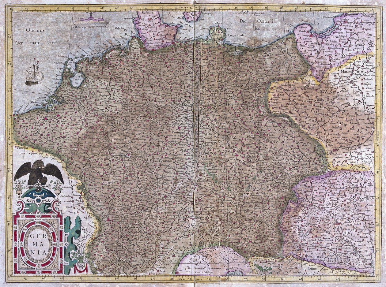 Alemanha (gravura de Gerardus Mercator