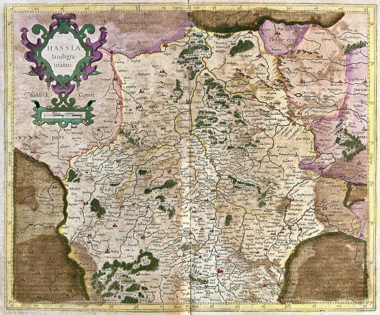 Hesse, Kassel, Alemanha (gravura de Gerardus Mercator