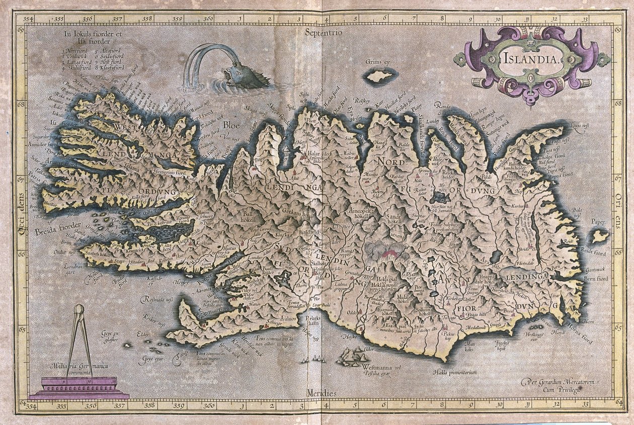 Islândia de Gerardus Mercator