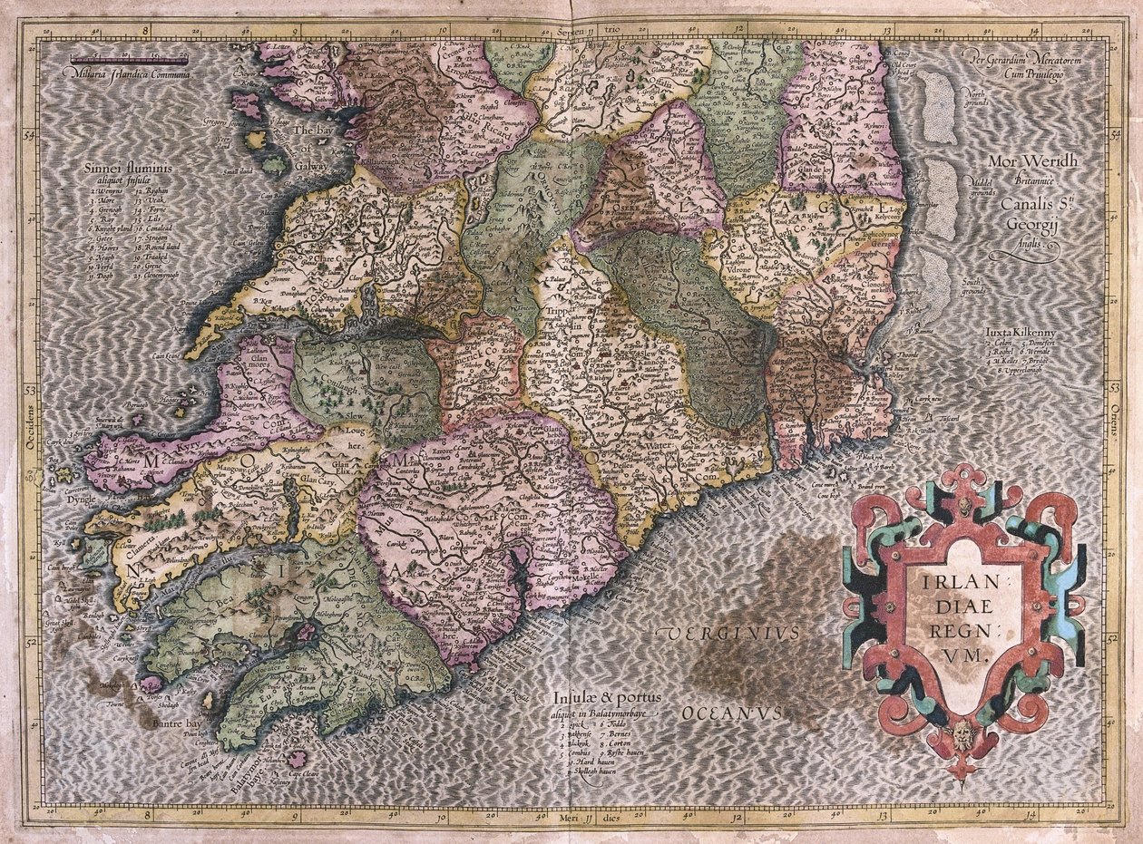 Irlanda de Gerardus Mercator