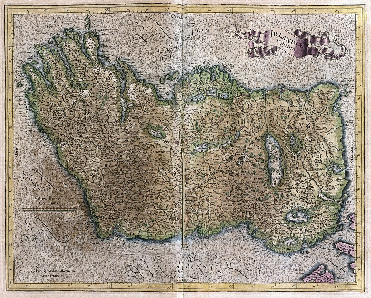Irlanda de Gerardus Mercator