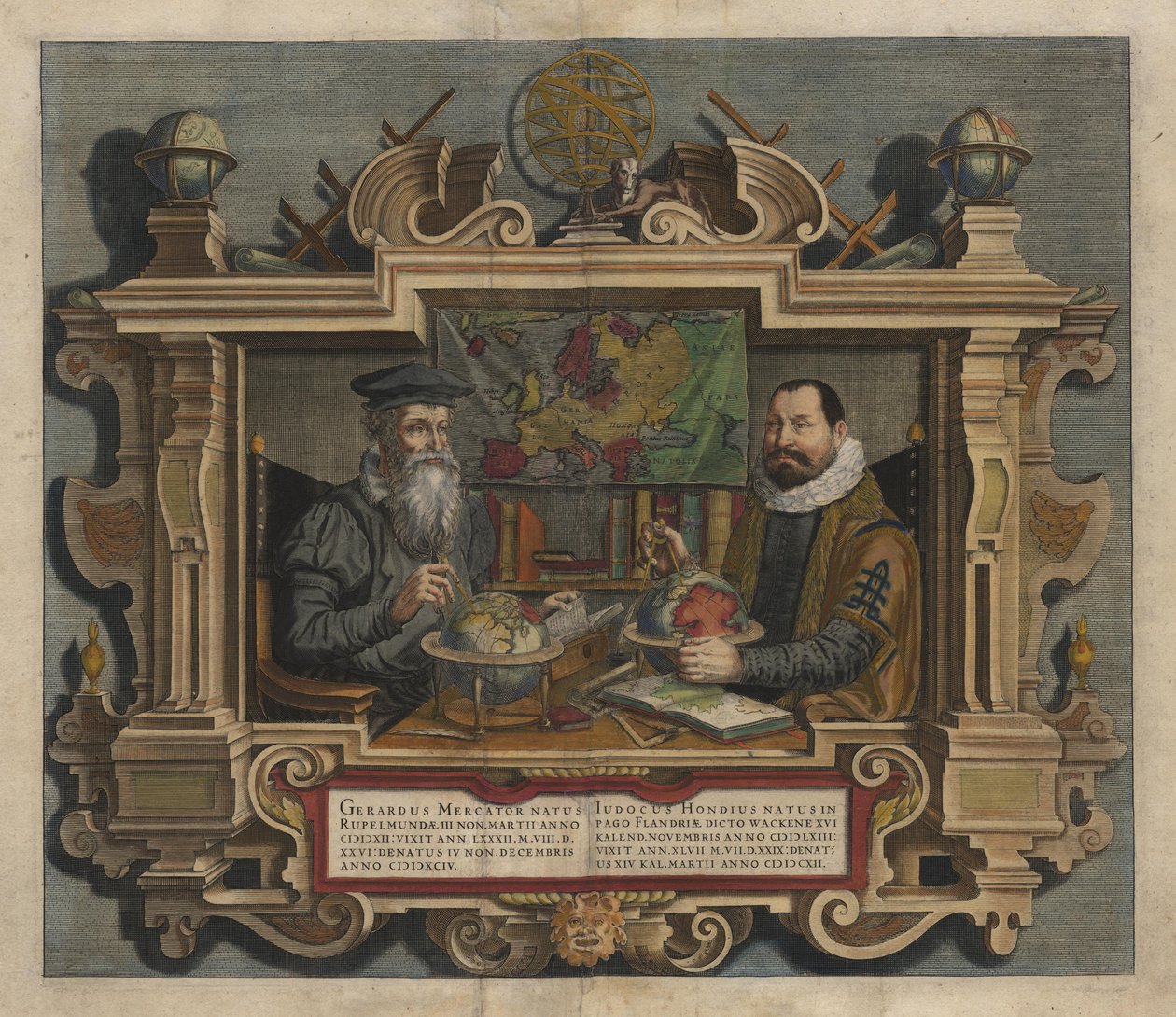 O Atlas ou Meditações Cosmográficas sobre a Criação do Mundo e a Figura do Islo. Iniciado em latim pelo muito erudito Gerard Mercator, completado por Jodocus Hondius de Gerardus Mercator