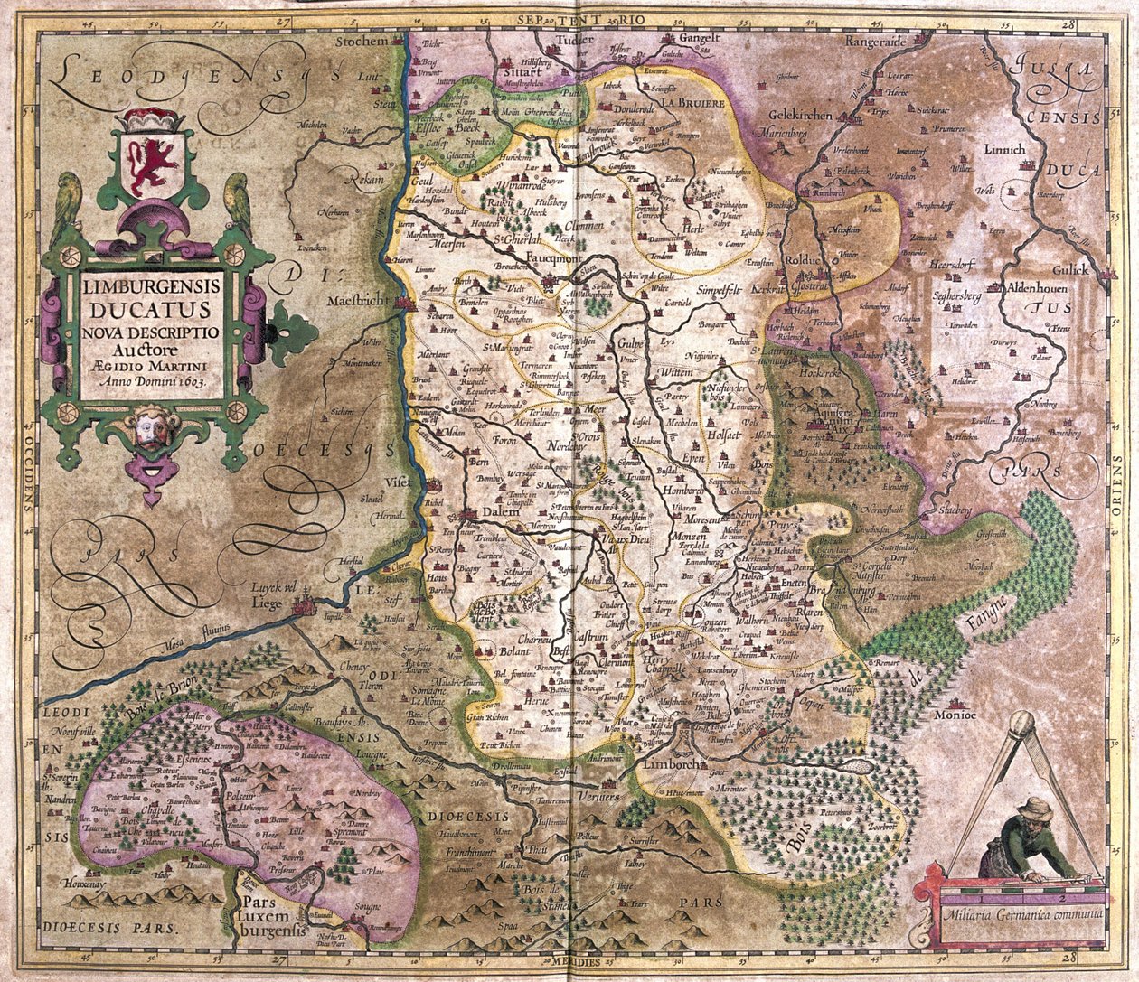 Limburg, Bélgica (gravura de Gerardus Mercator