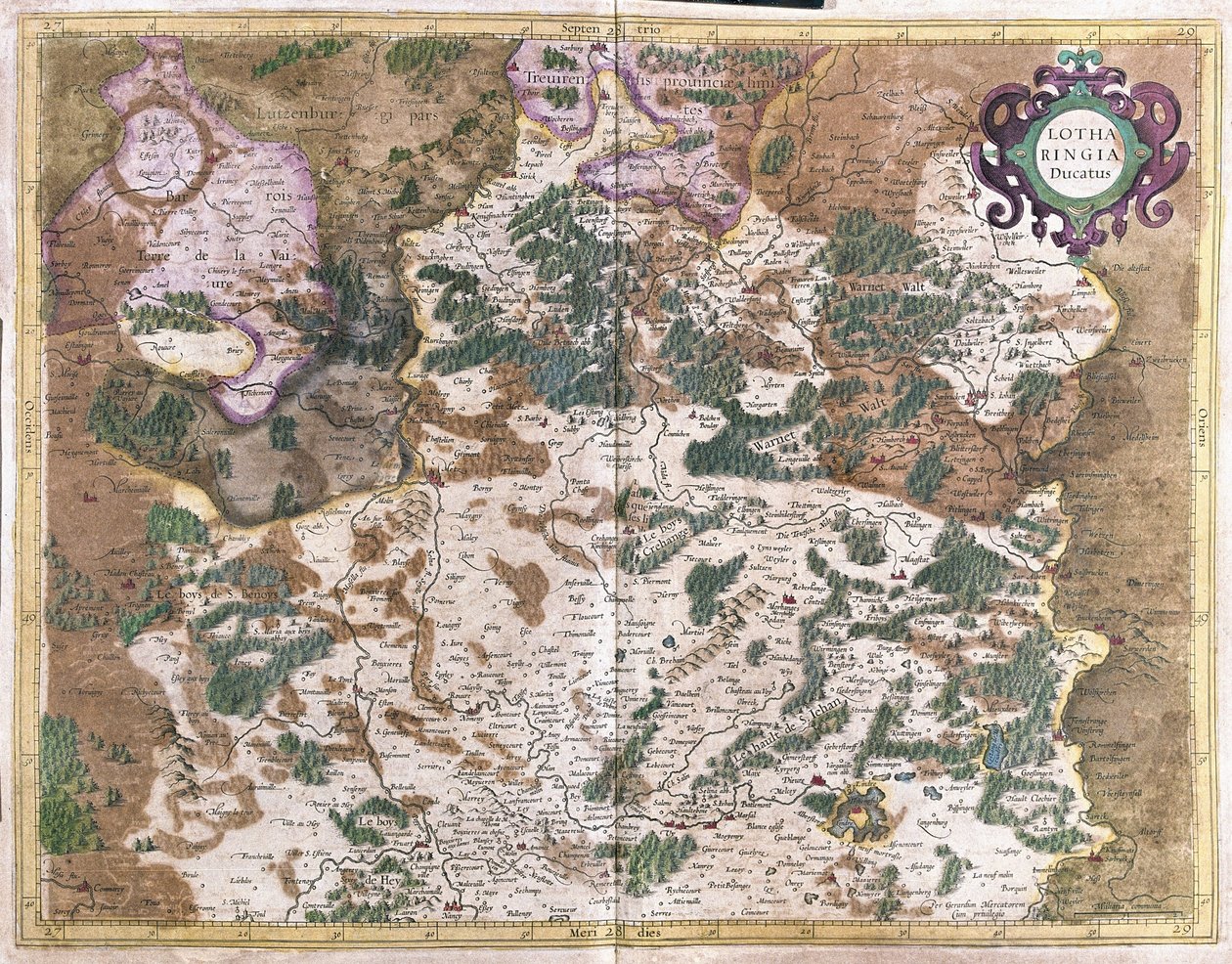 Lorraine, França (gravura de Gerardus Mercator