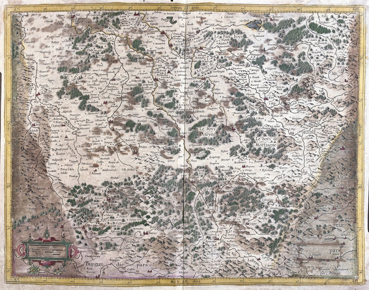 Lorraine, França (gravura de Gerardus Mercator