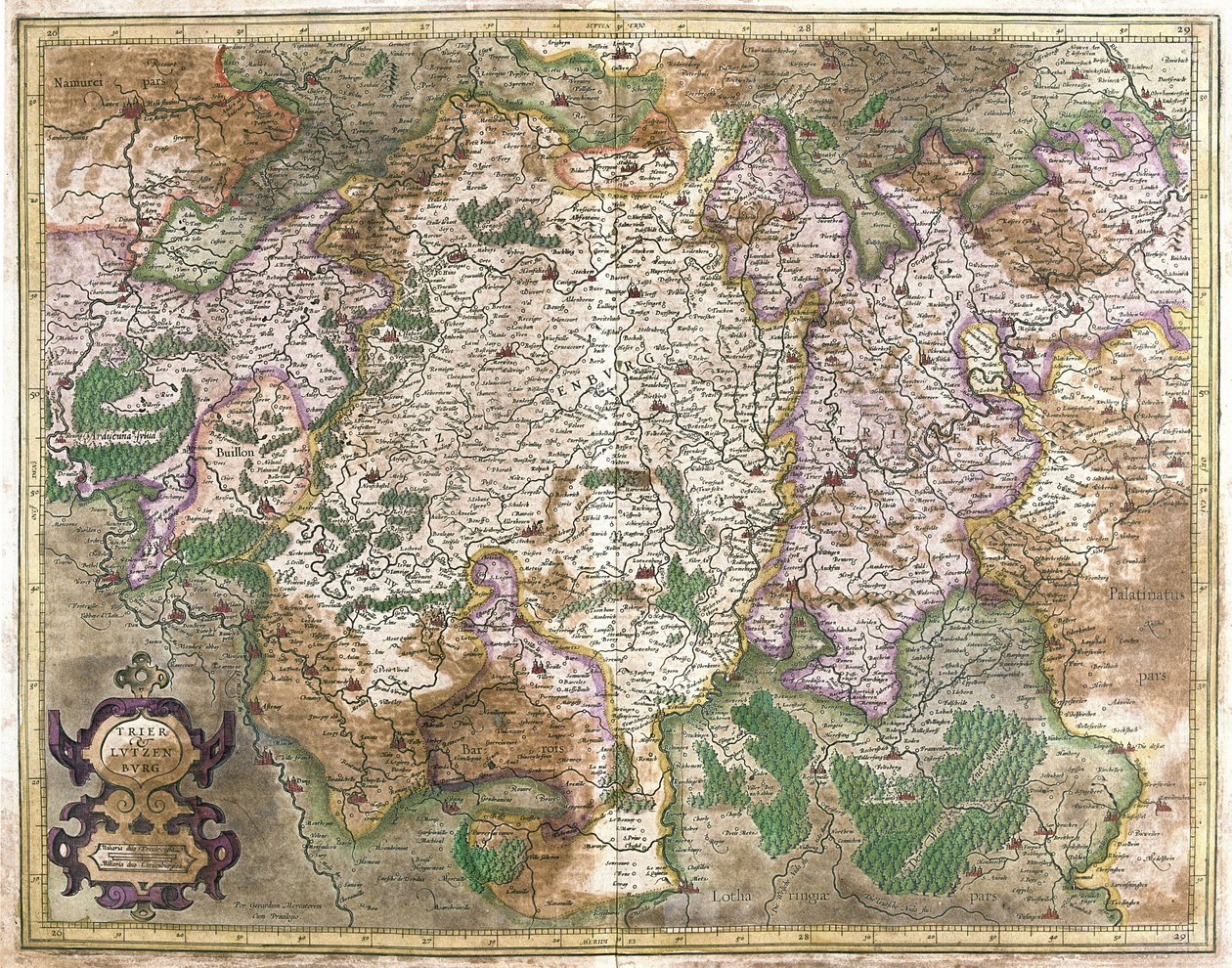 Luxemburgo (gravura de Gerardus Mercator