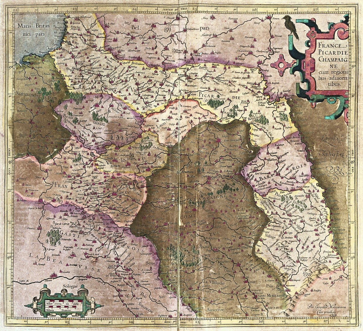 Picardie, Champagne, França de Gerardus Mercator