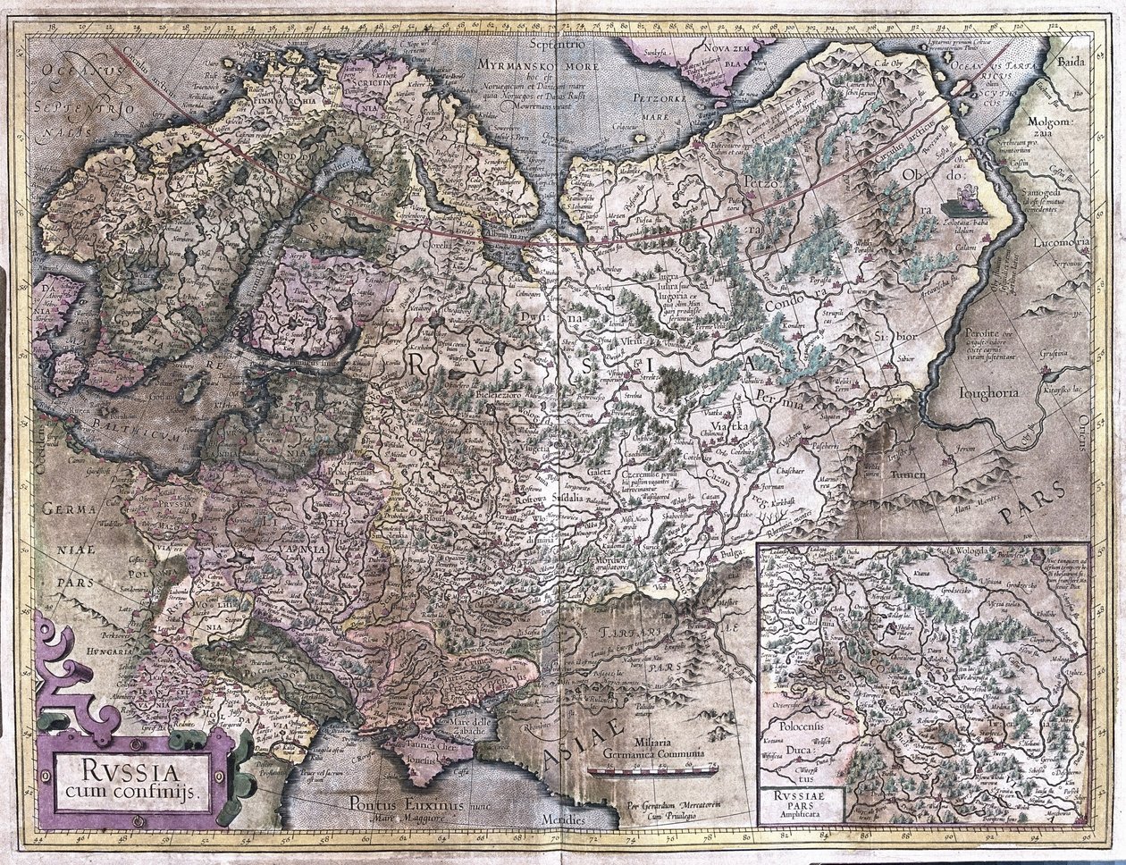 Rússia (gravura de Gerardus Mercator