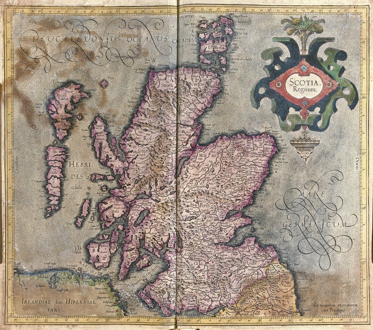 Escócia, Grã-Bretanha de Gerardus Mercator