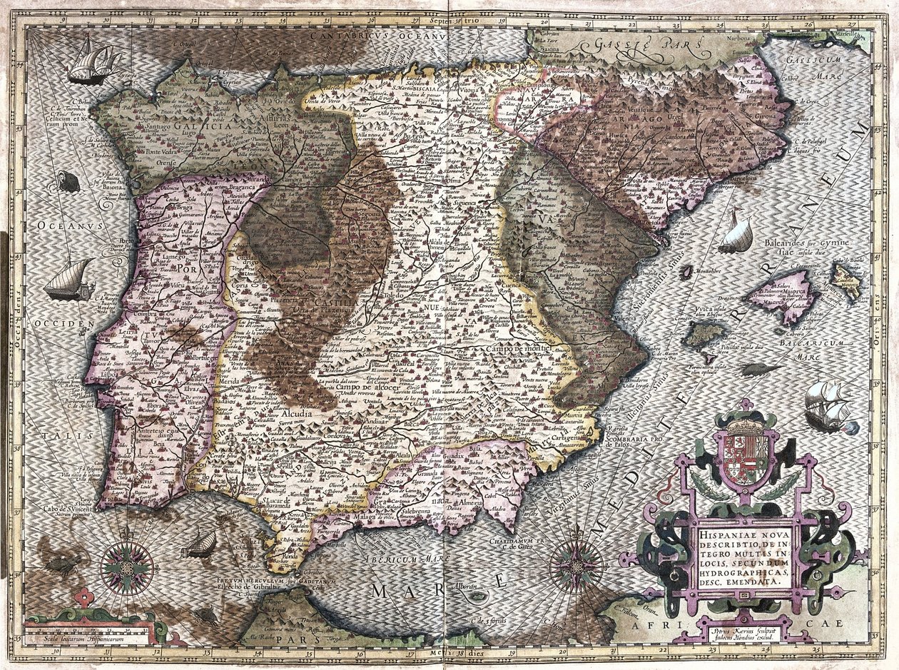 Espanha (gravura de Gerardus Mercator