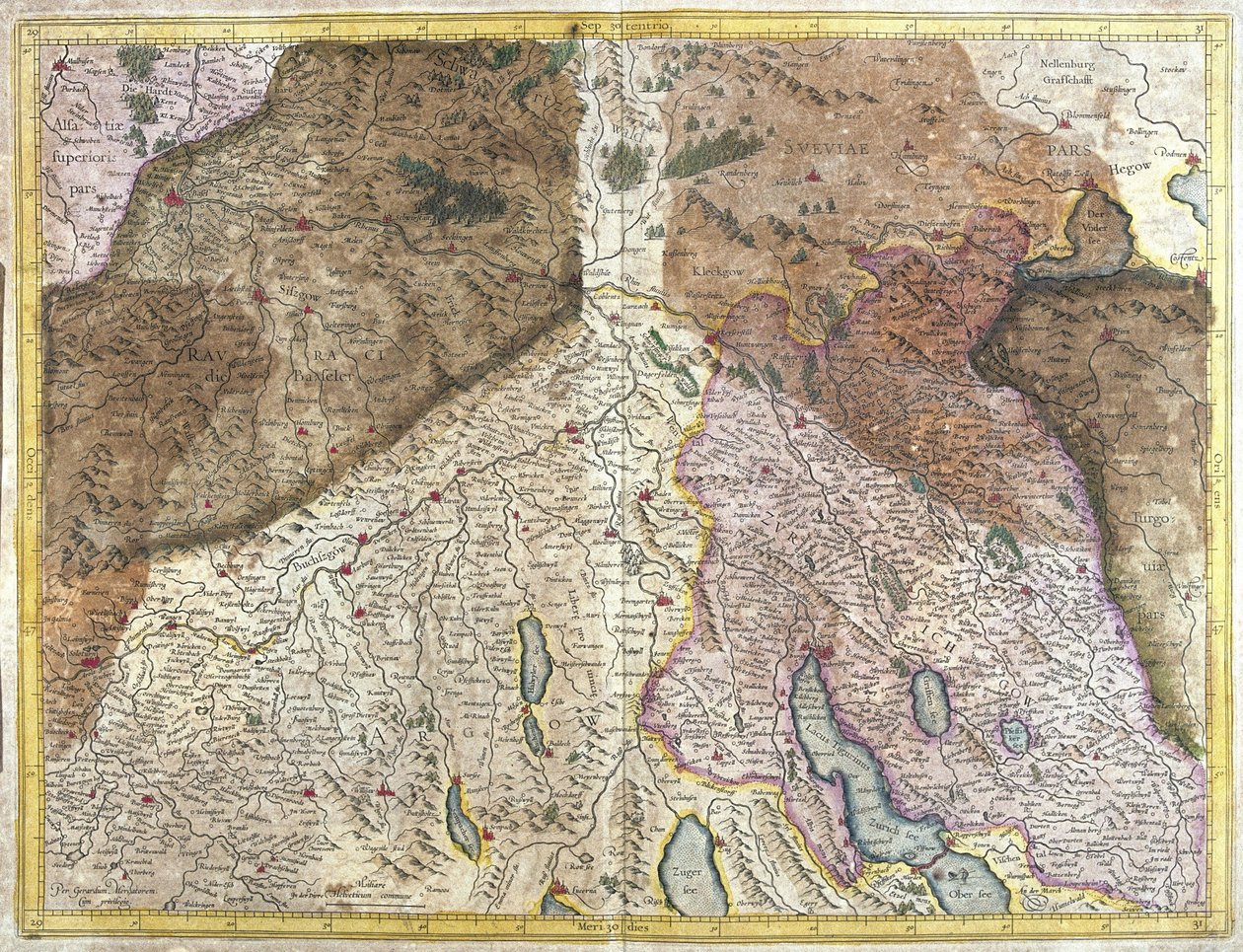 Suíça (gravura de Gerardus Mercator