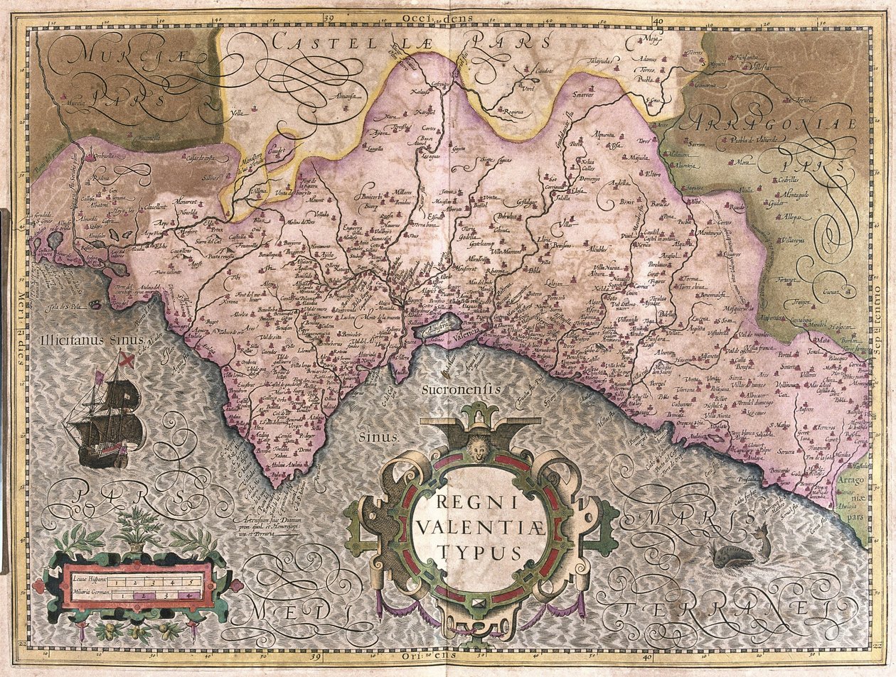 Valência, Espanha (gravura de Gerardus Mercator