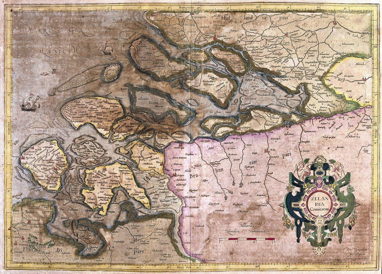 Zeeland, Holanda (gravura de Gerardus Mercator
