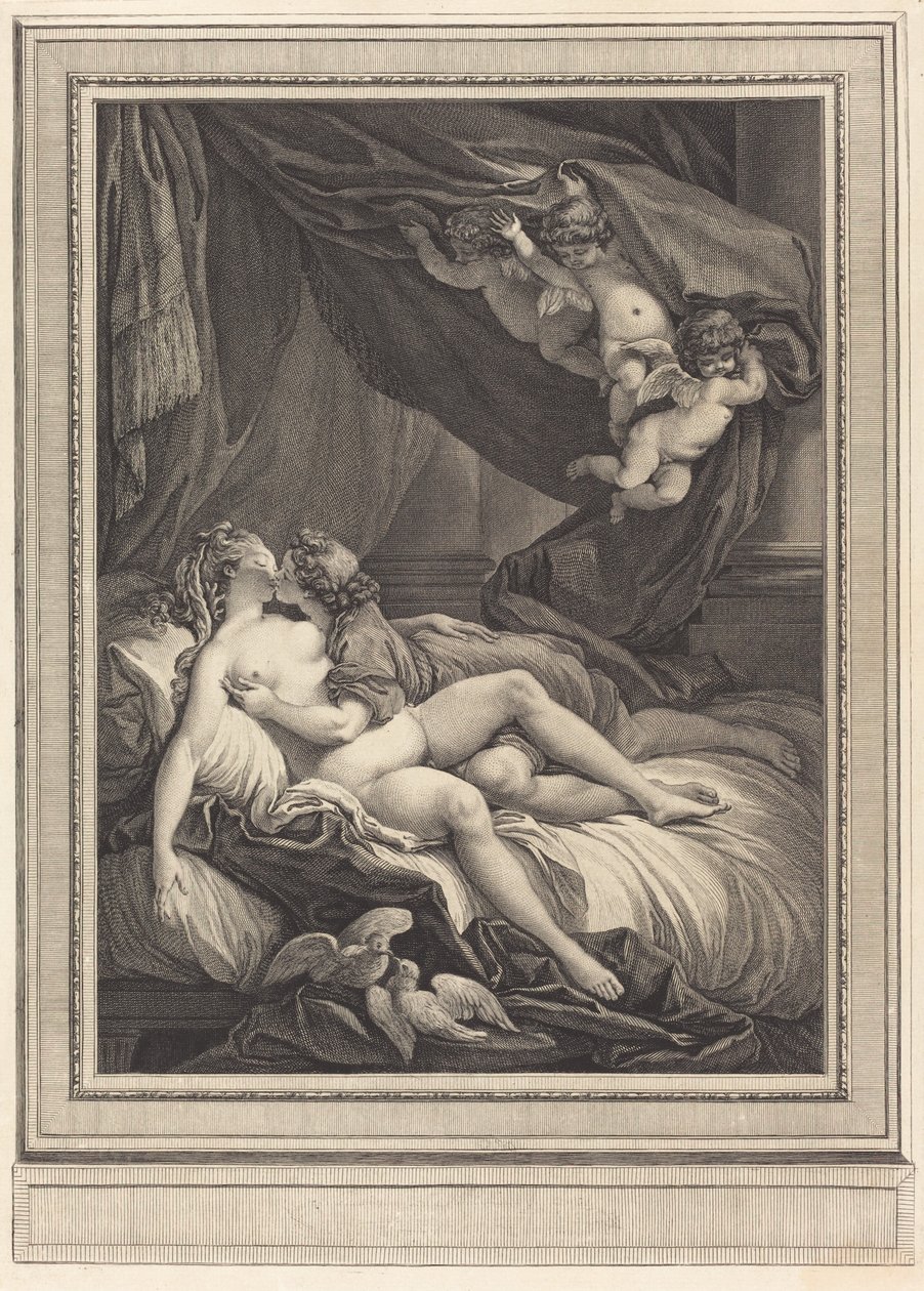 Vênus e Adônis de Geraud Vidal after Charles Monnet