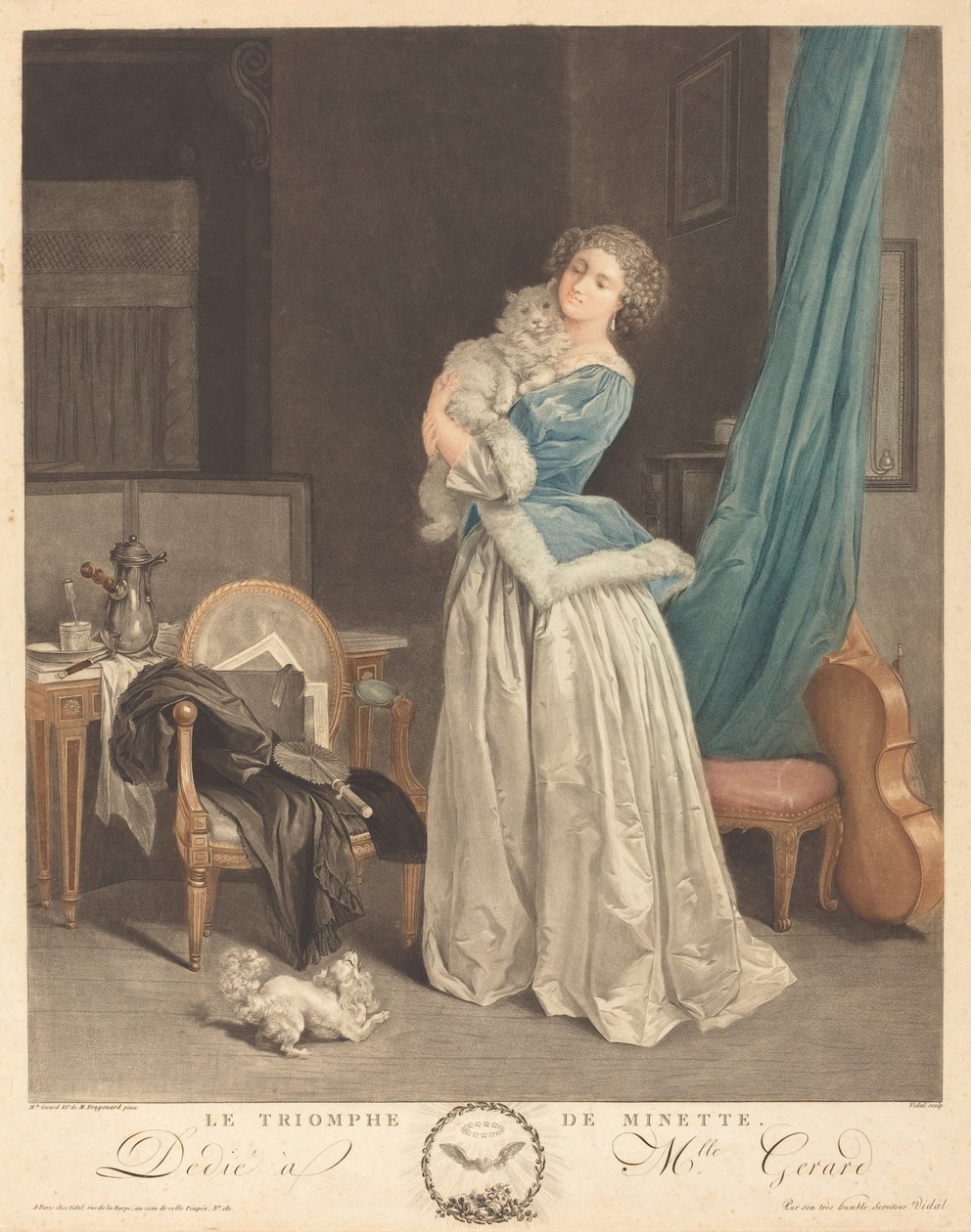 O triunfo de Minette de Geraud Vidal after Marguerite Gérard