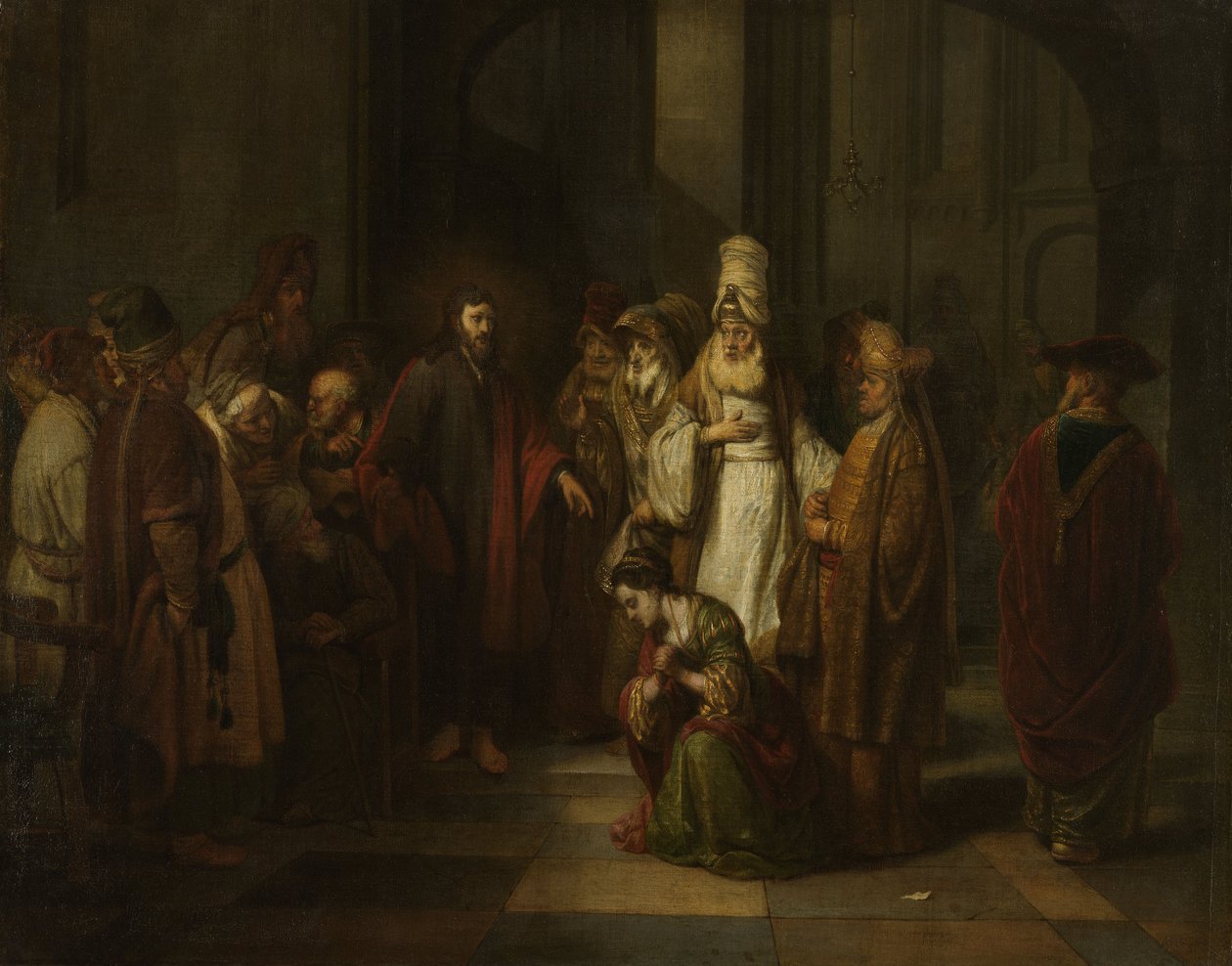 Christus e a mulher em adultério de Gerbrand van den Eeckhout  