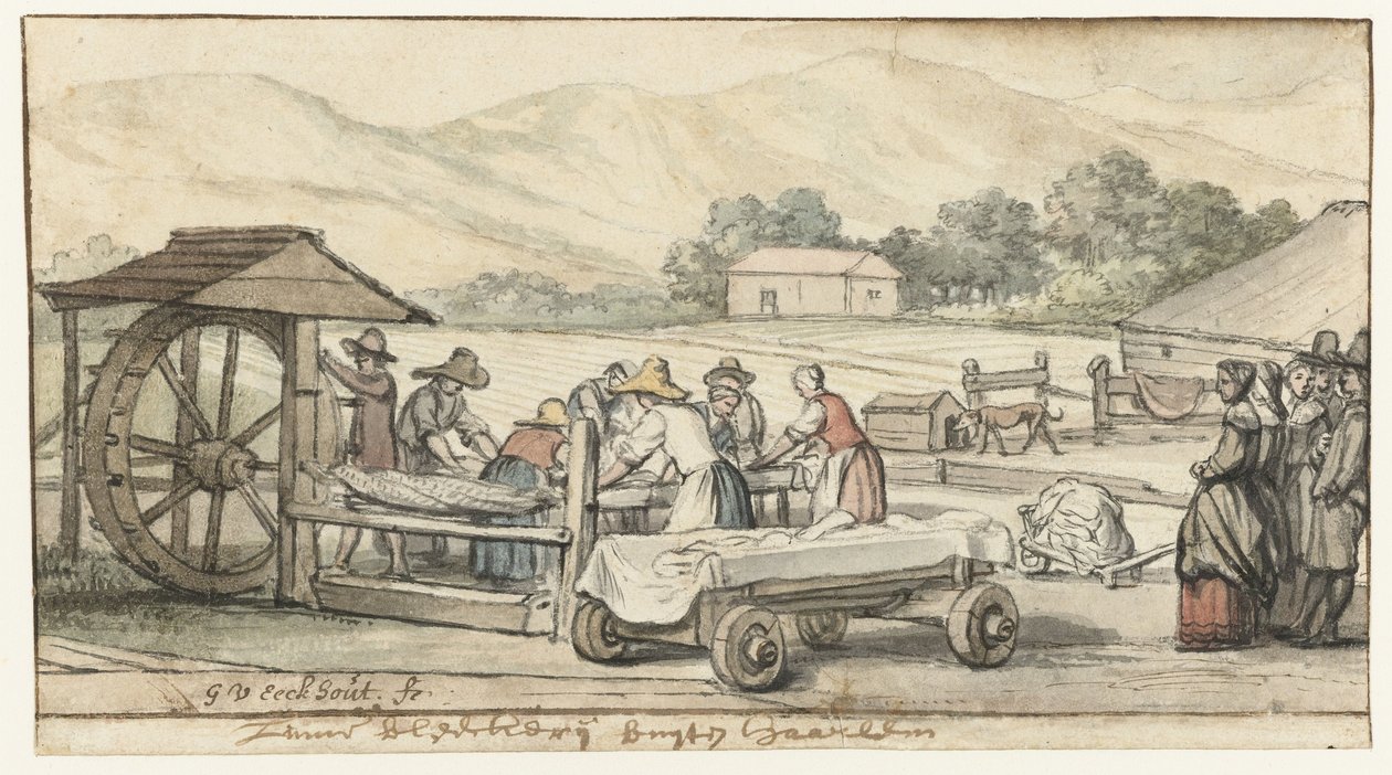 Os Campos de Branqueamento perto de Haarlem de Gerbrand van den Eeckhout
