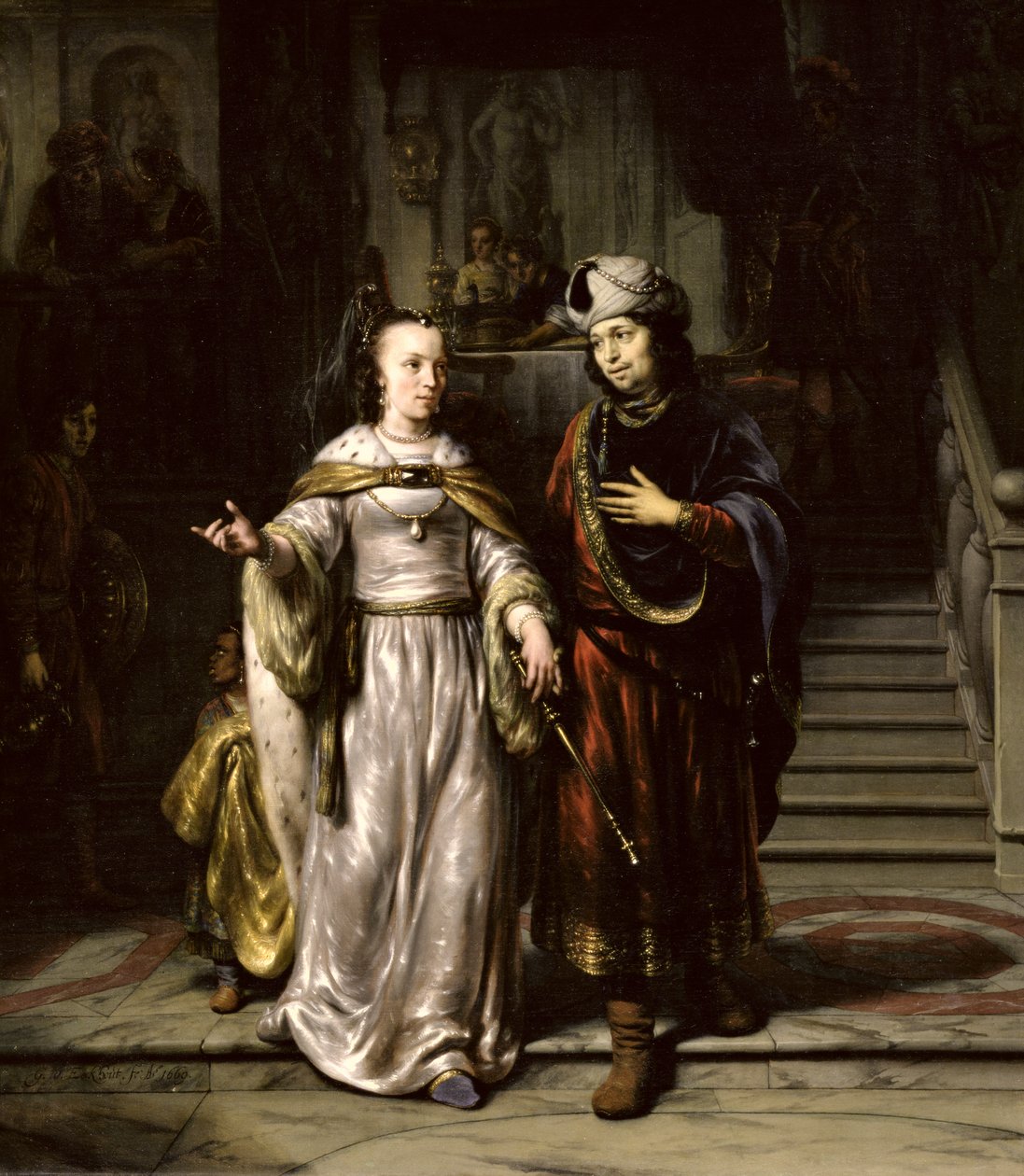 Antônio e Cleópatra, 1669 de Gerbrand van den Eeckhout