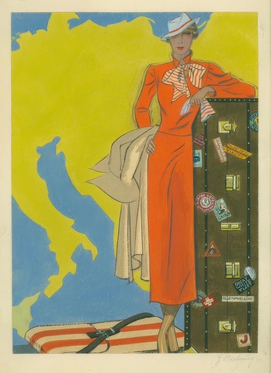 Moda feminina 1932 - vestido de viagem - Gerd Hartung de Gerd Hartung