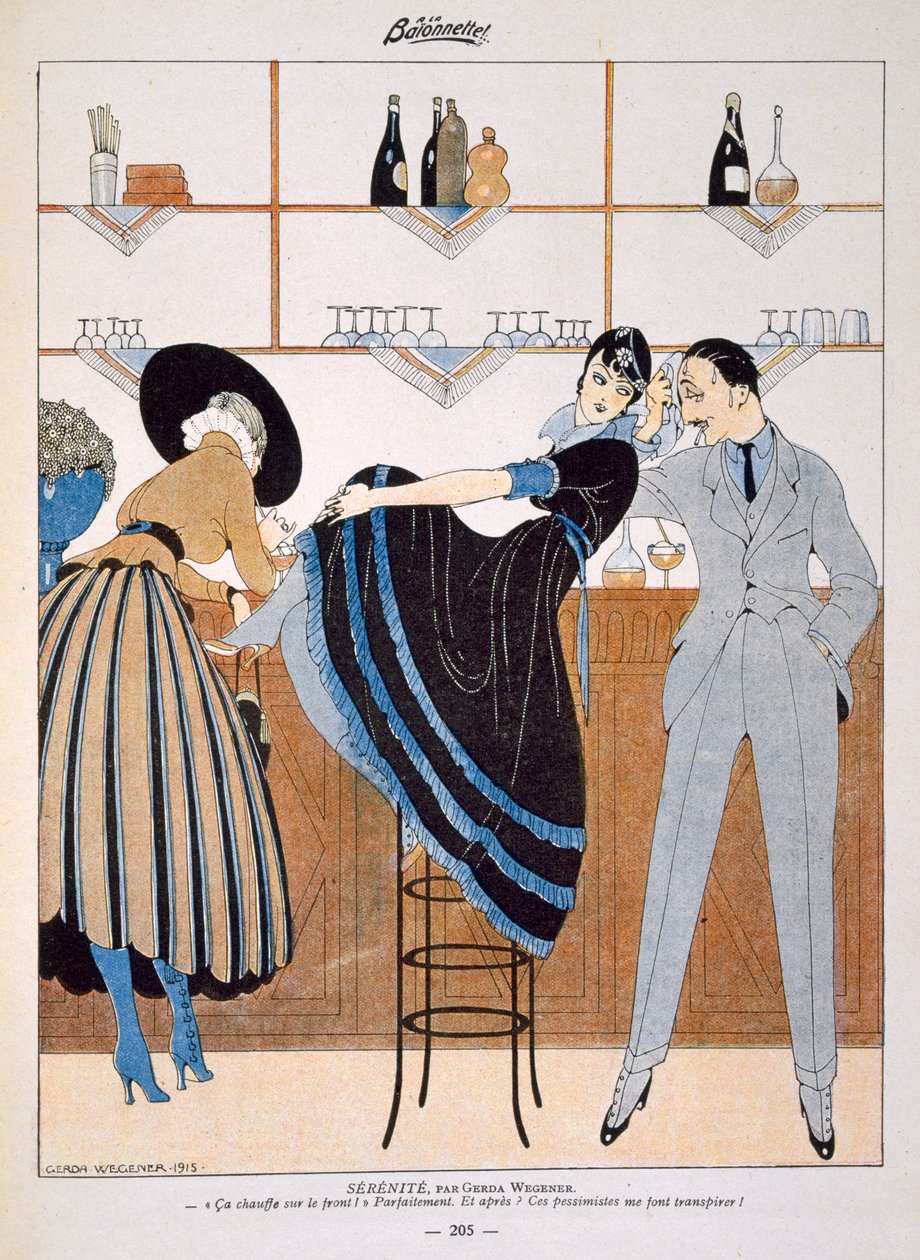Serenidade, da revista semanal "La Baionnette", 1915 de Gerda Marie Frederike Wegener