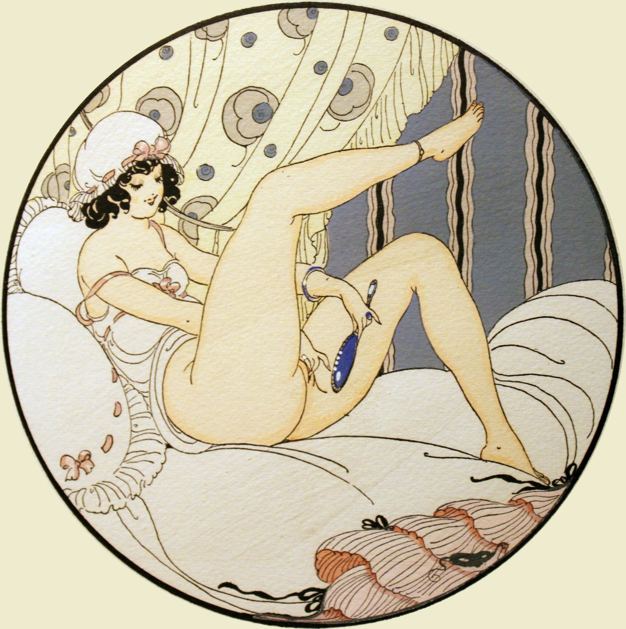 Série de aquarelas publicadas em 1925 sob o título Les Delassements d&39;Eros em Erotopolis Paris de Gerda Marie Frederike Wegener