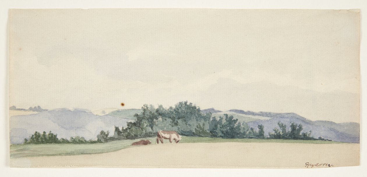Paisagem montanhosa com vacas de Gerda Henning