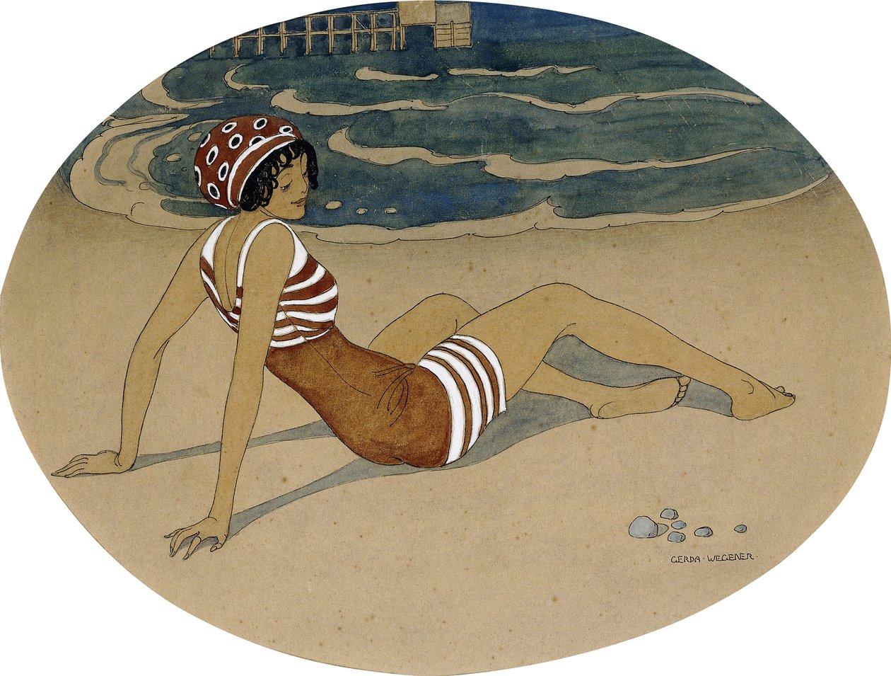 O novo maiô de Gerda Marie Frederike Wegener