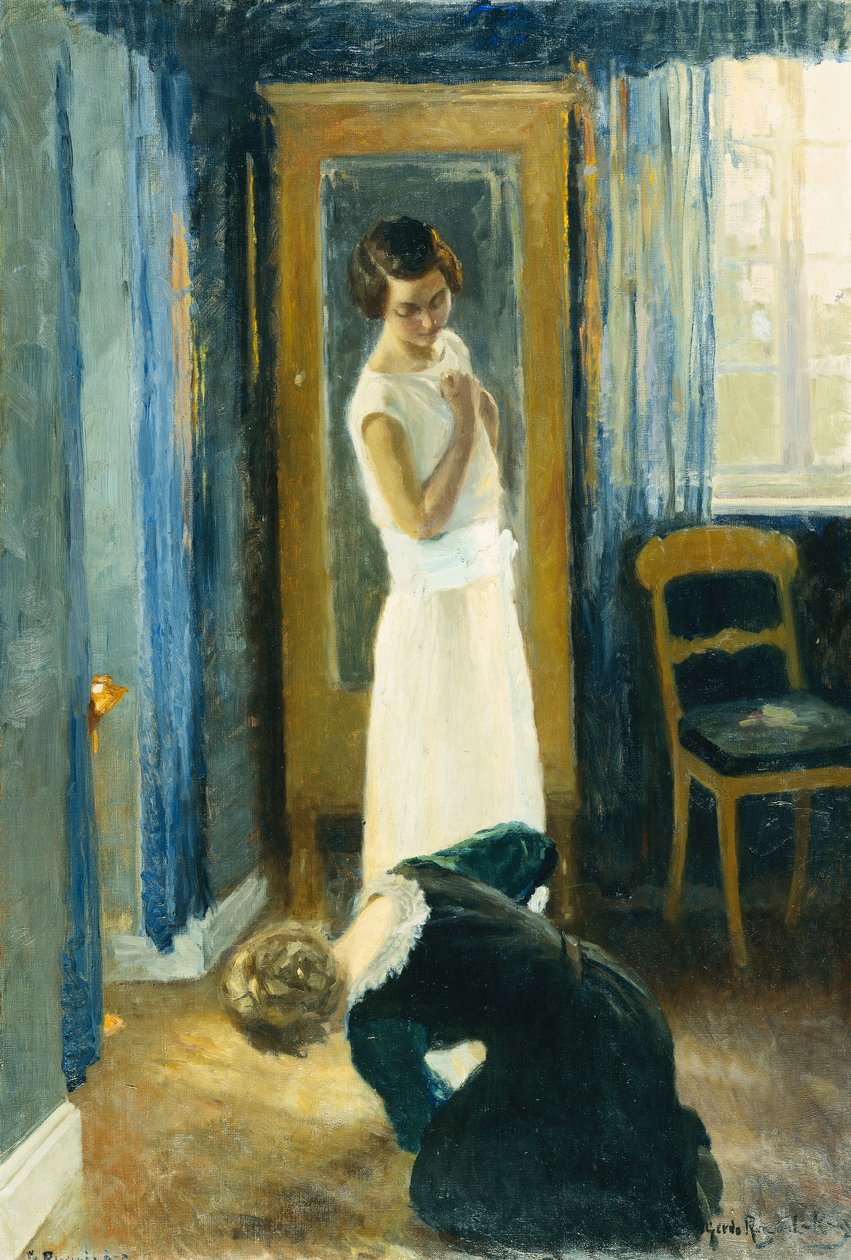 Sol da tarde e reflexos do sol (óleo sobre tela) de Gerda Roosval Kallstenius