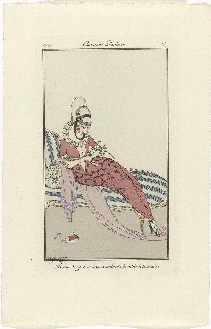 Journal des Dames et des Modes, Costumes Parisiens, 1914, nº 162: Gabardin (...) de Gerda Wegener