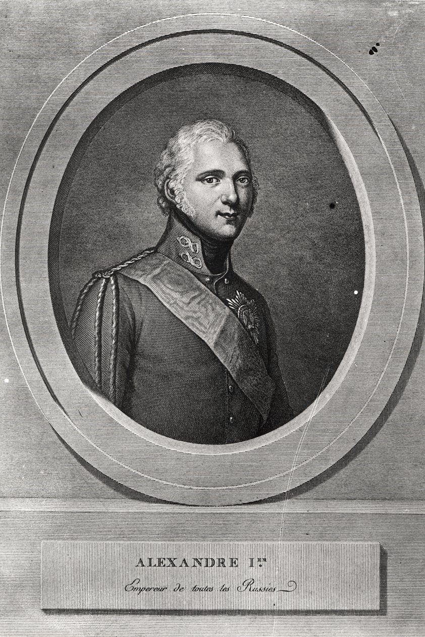 Retrato de Alexandre I (1777-1825) gravado por Pierre Alexandre Tardieu (1756-1844) de Gerhard Kuchelchen