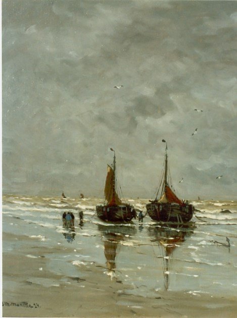 Bombas e pescar pessoas na praia de Gerhard Morgenstjerne Munthe