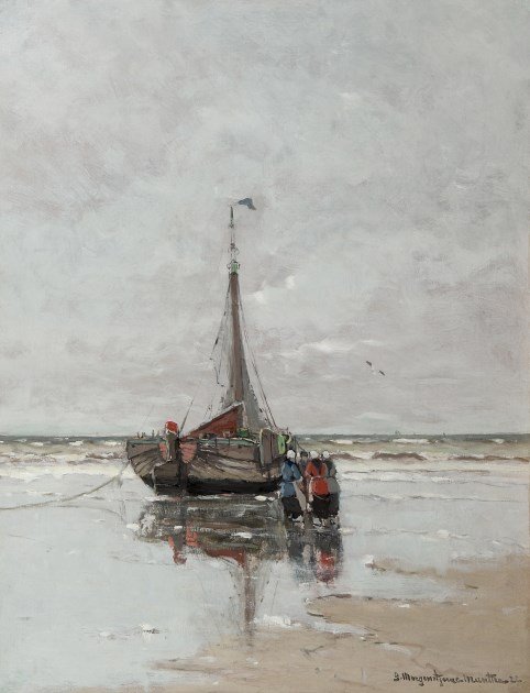 Mulheres de pescadores em uma bomba na praia de Gerhard Morgenstjerne Munthe
