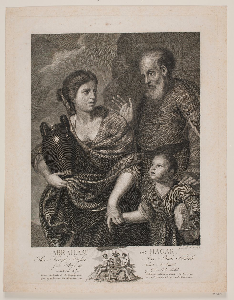 Abraão e Agar de Gerhard Ludvig Lahde