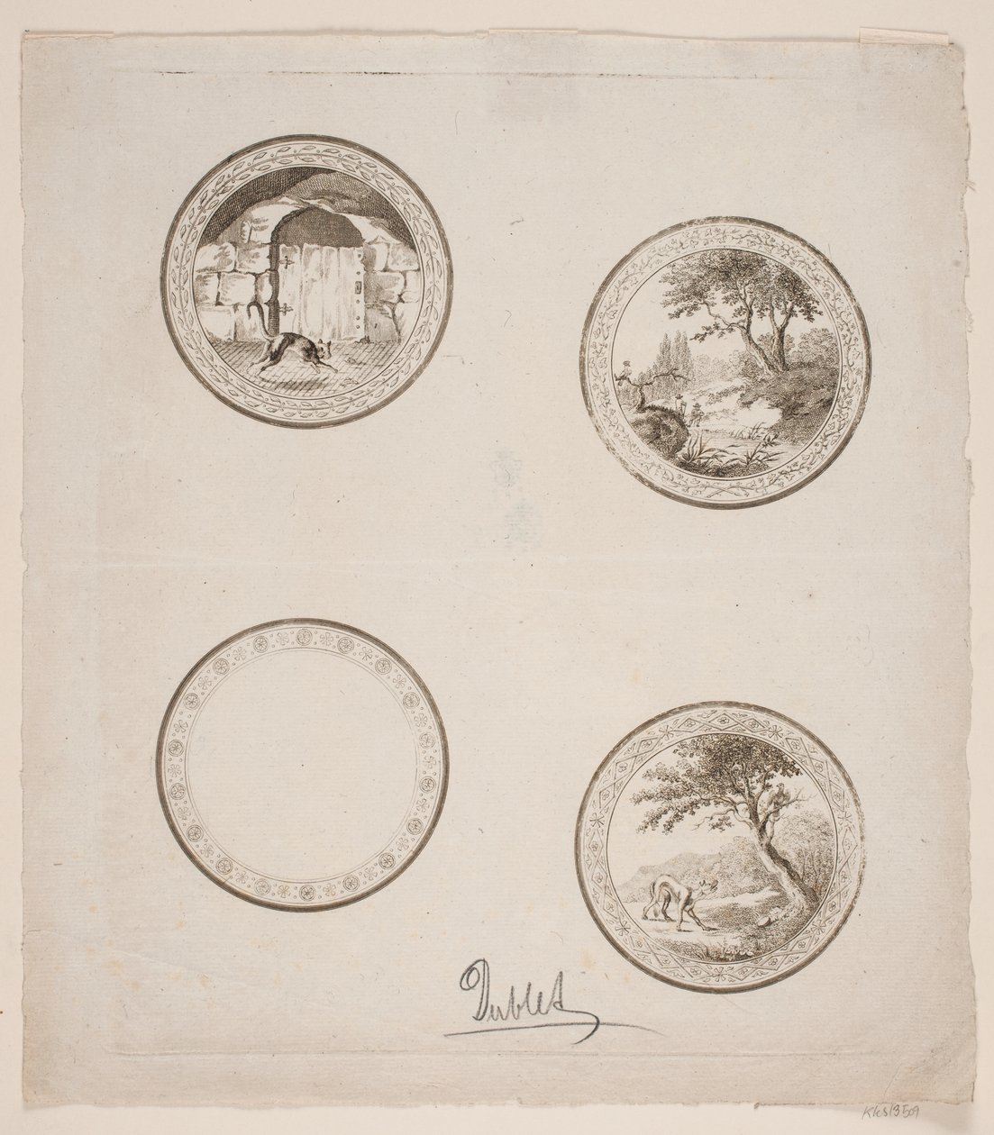 Quatro vinhetas para as fábulas de La Fontaine de Gerhard Ludvig Lahde