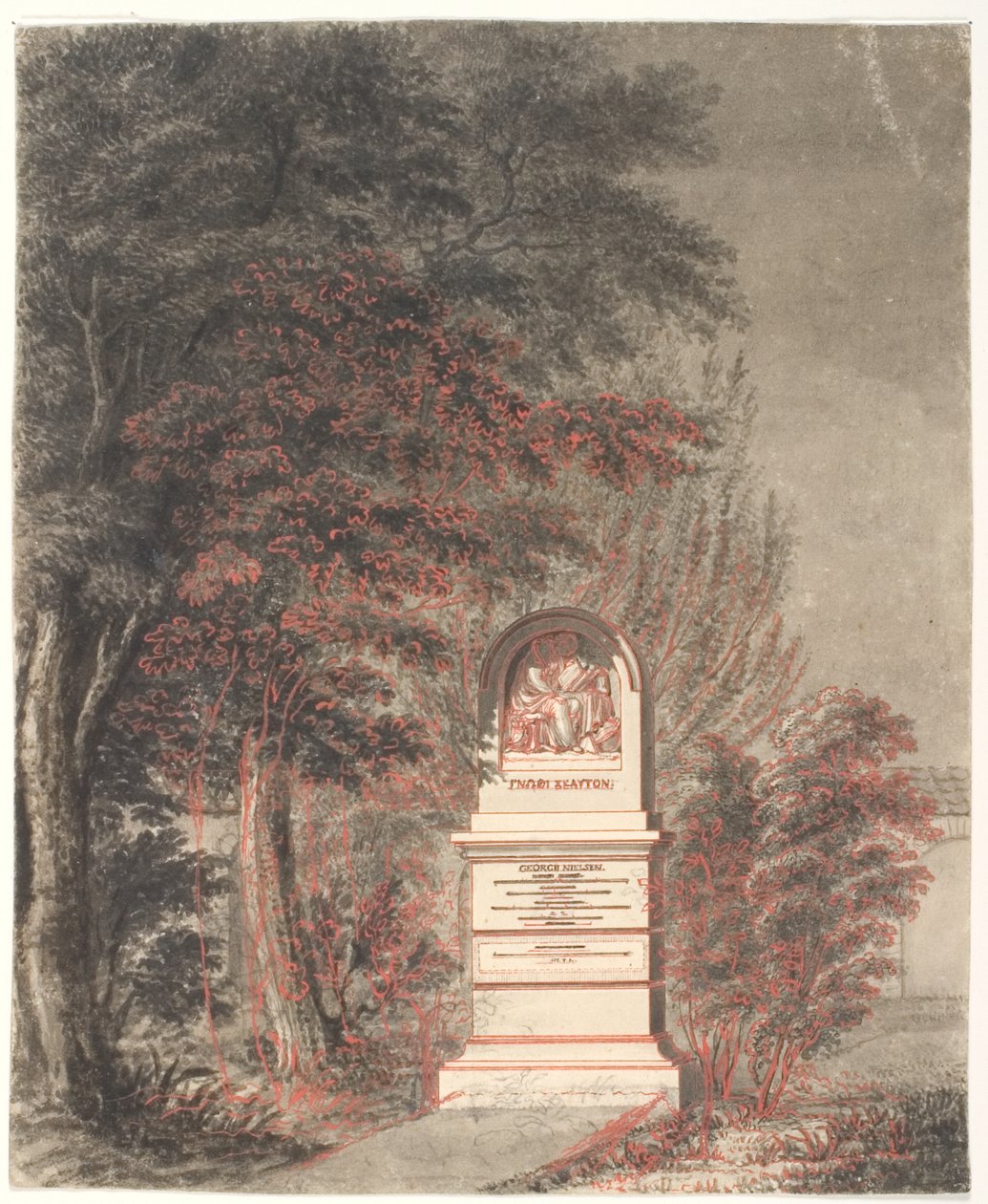 túmulo de Georg Nielsen no cemitério de Assistens de Gerhard Ludvig Lahde