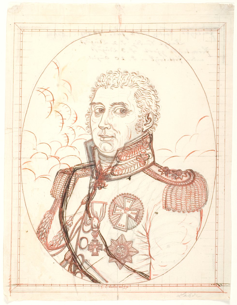 Oficial altamente condecorado (3 ordens) de Gerhard Ludvig Lahde