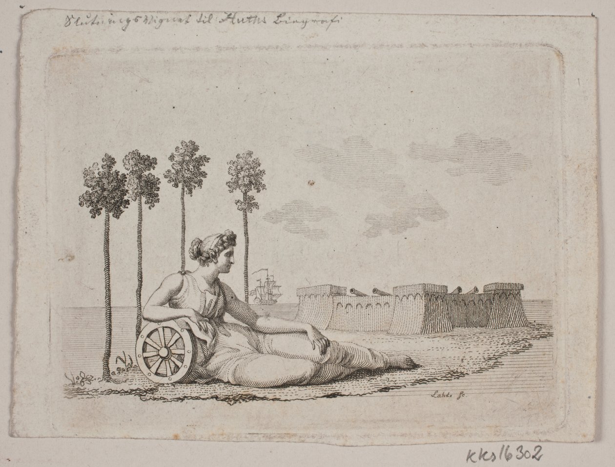 Mulher deitada pelo forte de Gerhard Ludvig Lahde