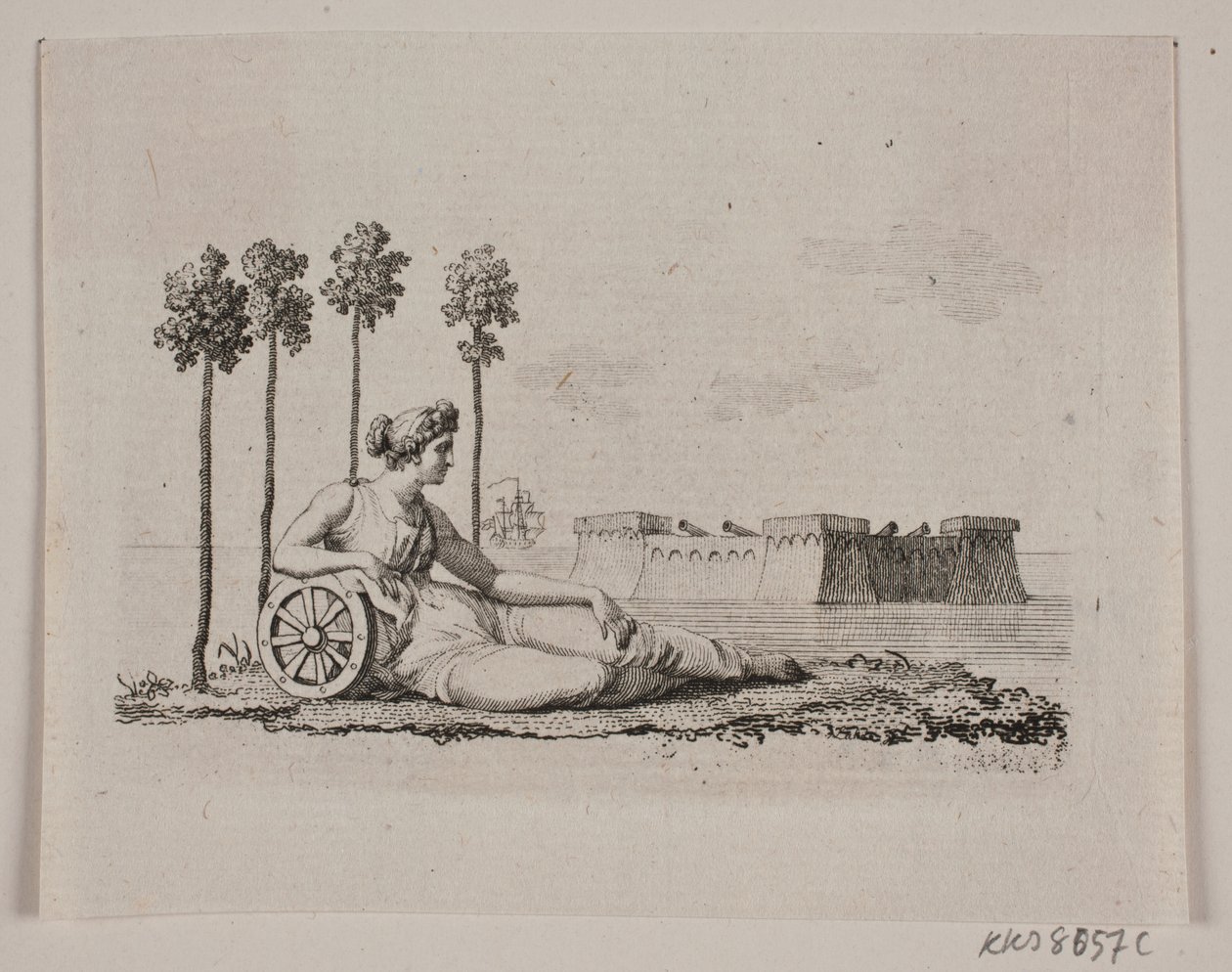 Mulher deitada pelo forte de Gerhard Ludvig Lahde