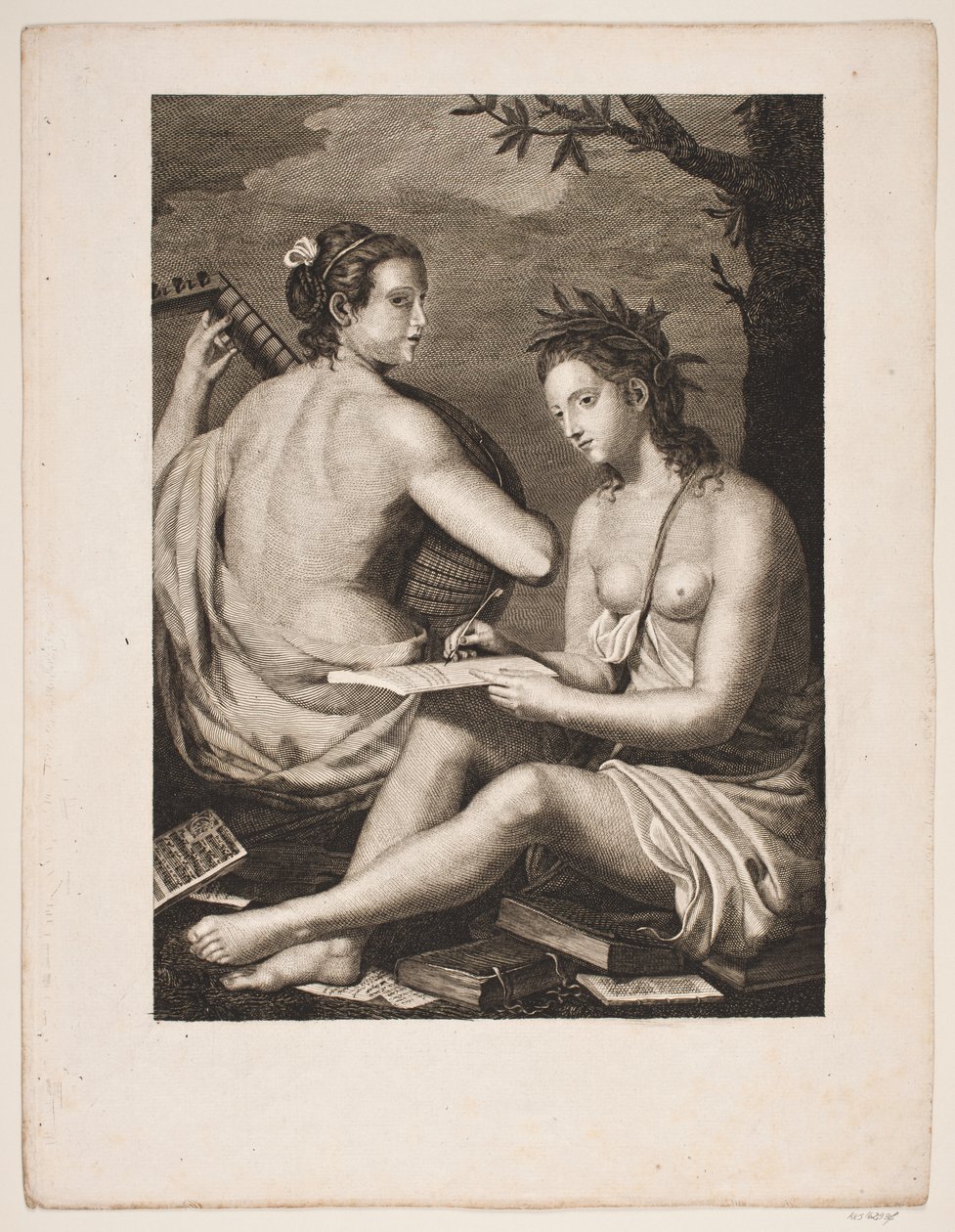 Terpsichore e Kalliope de Gerhard Ludvig Lahde