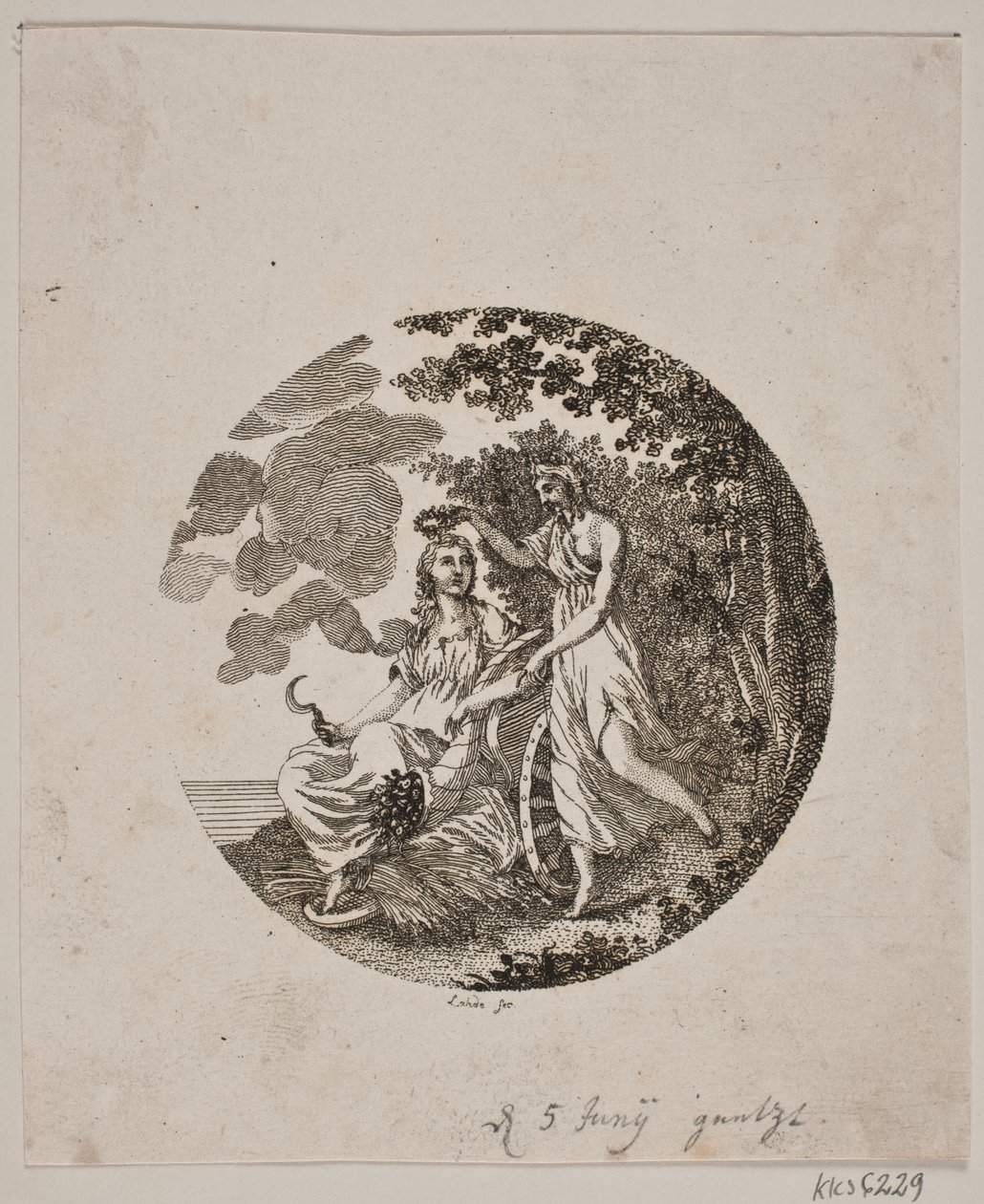 A vinheta do título para Flora da Dinamarca e Holstein de Gerhard Ludvig Lahde