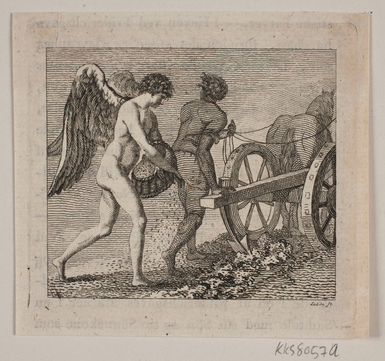 O gênio alado seguindo um lavrador de Gerhard Ludvig Lahde