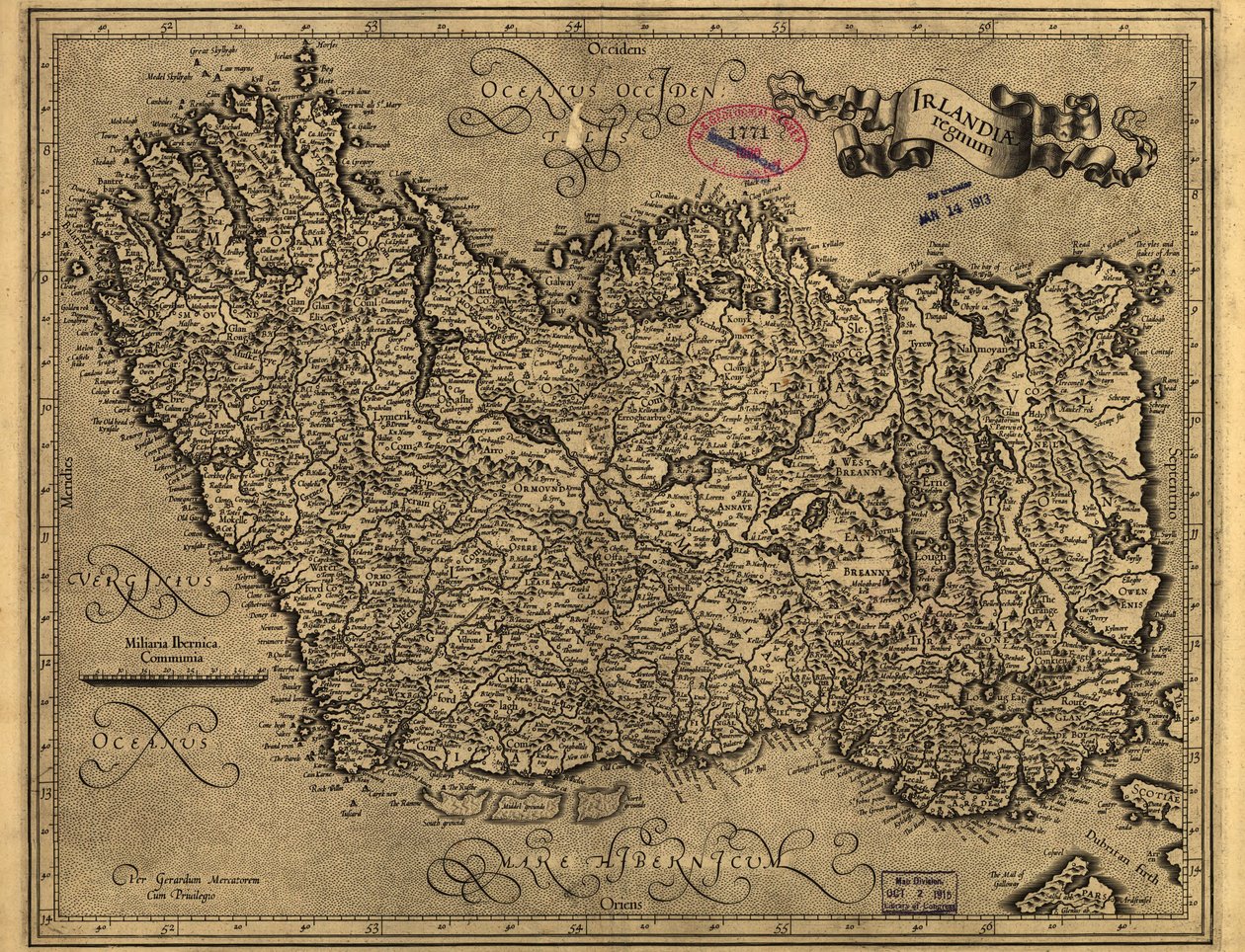 Irlandiae regnum. LOC 99446223 de Gerhard Mercator