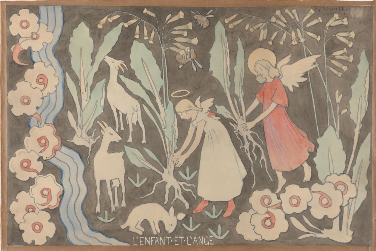 A criança e o anjo de Gerhard Munthe