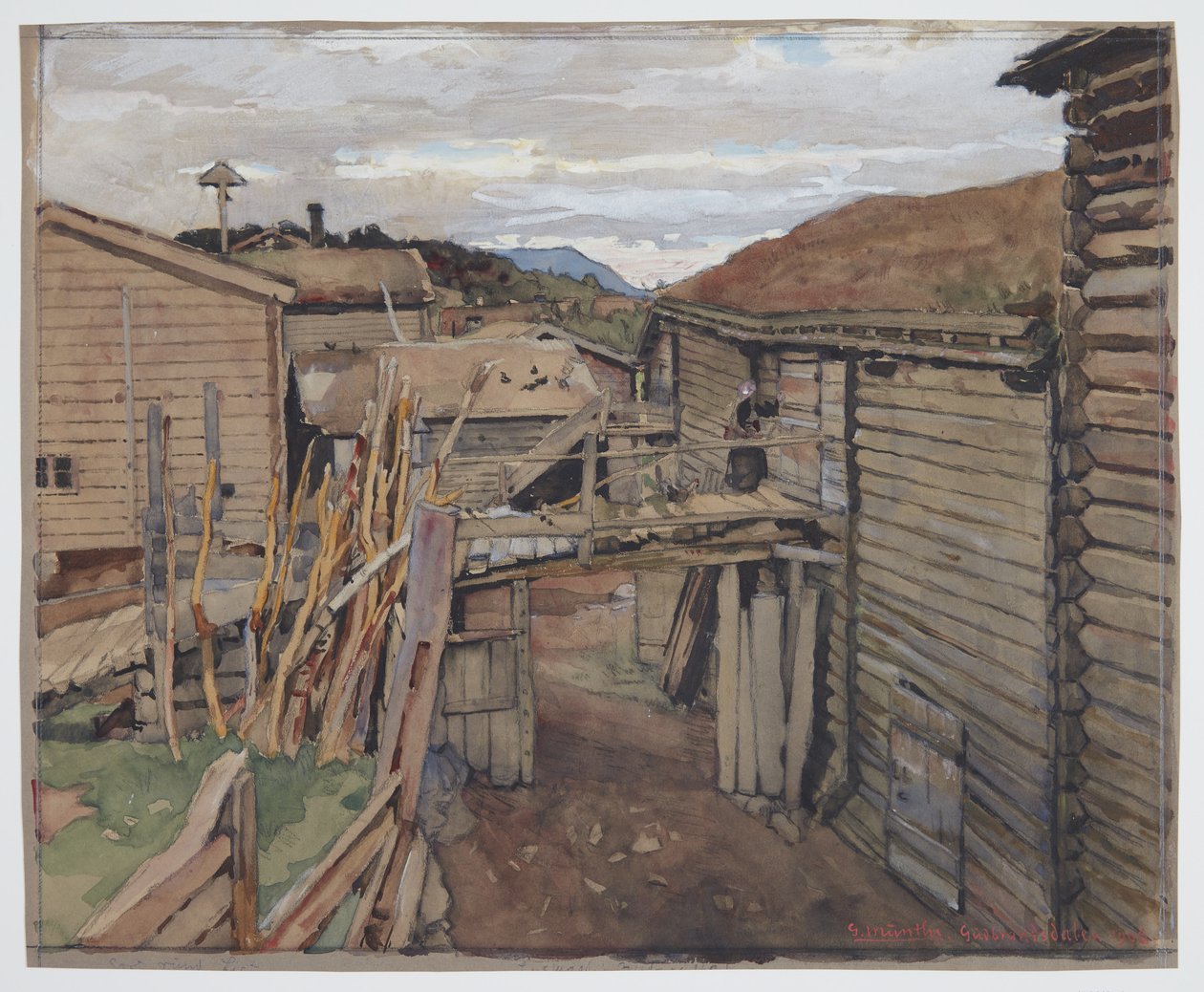 Vale de Gudbrand, casas antigas de Gerhard Munthe