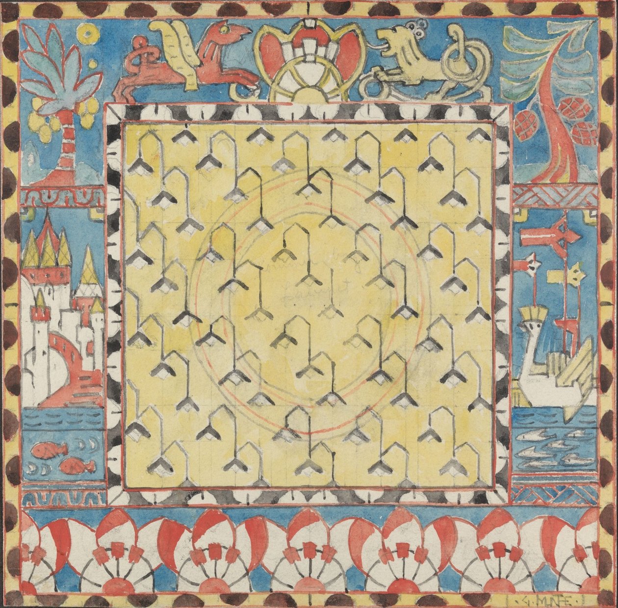 Østerlandsk Teppichmuster de Gerhard Munthe