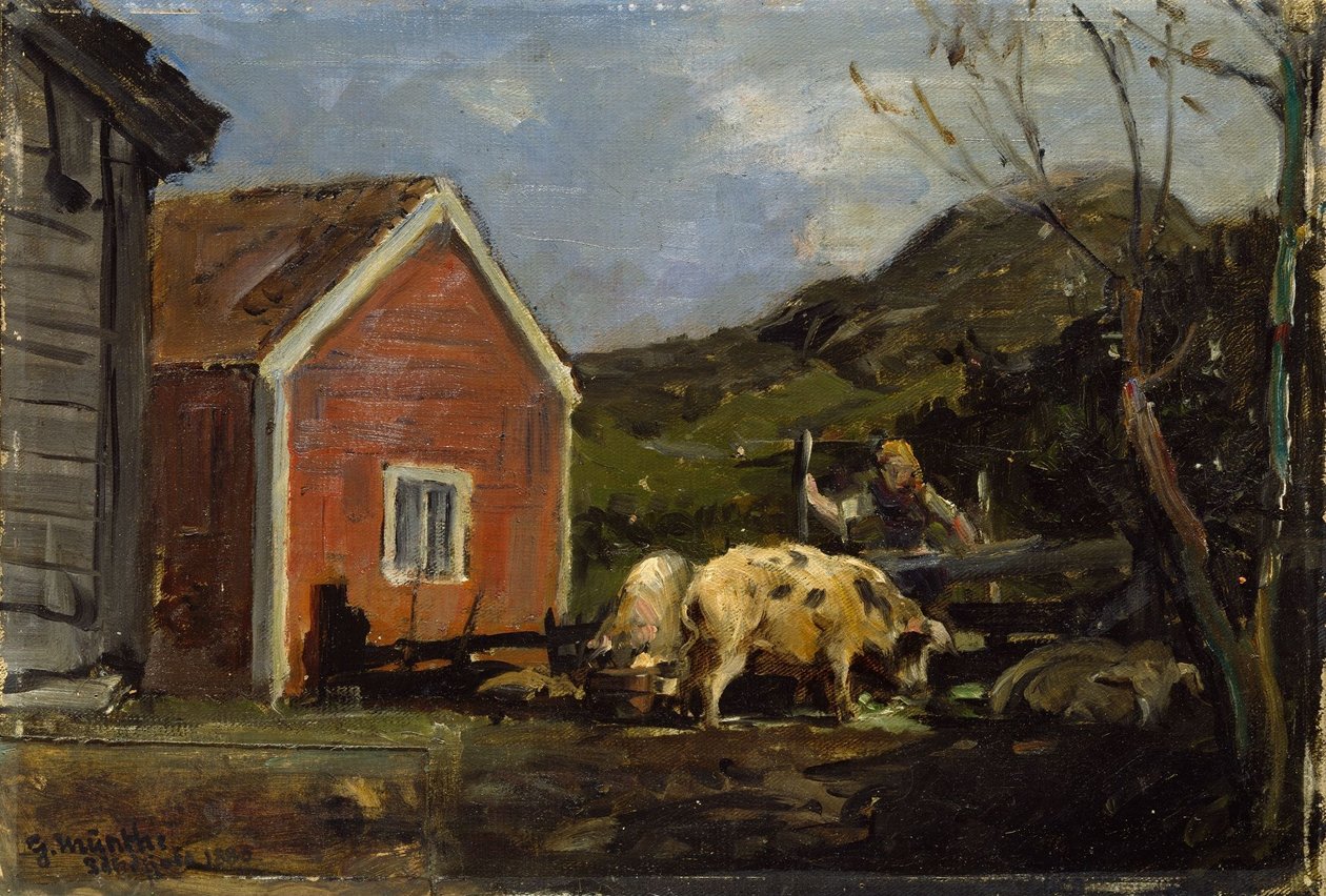 Porcos ao luar de Gerhard Munthe