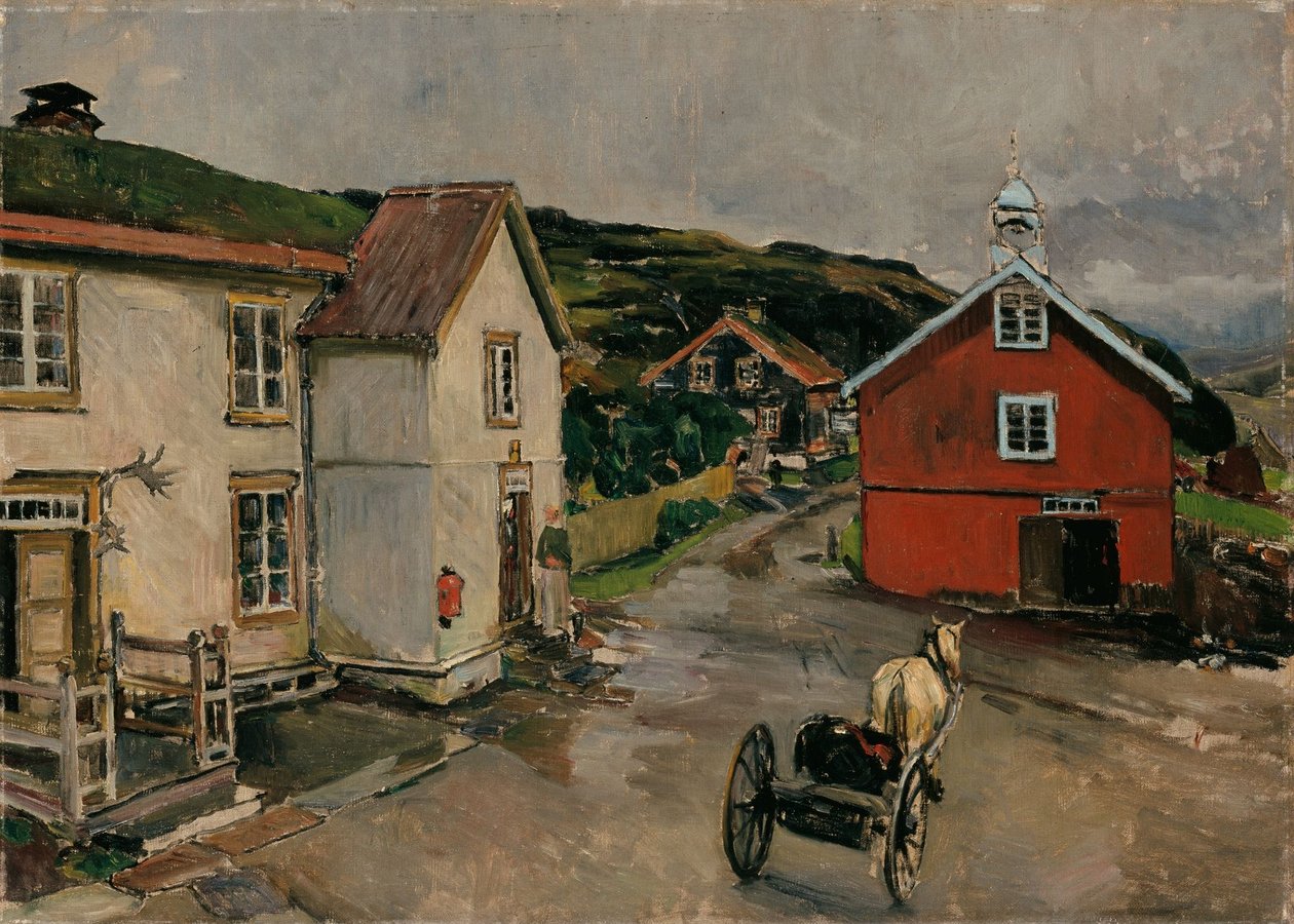 O pátio em Kongsvoll de Gerhard Munthe