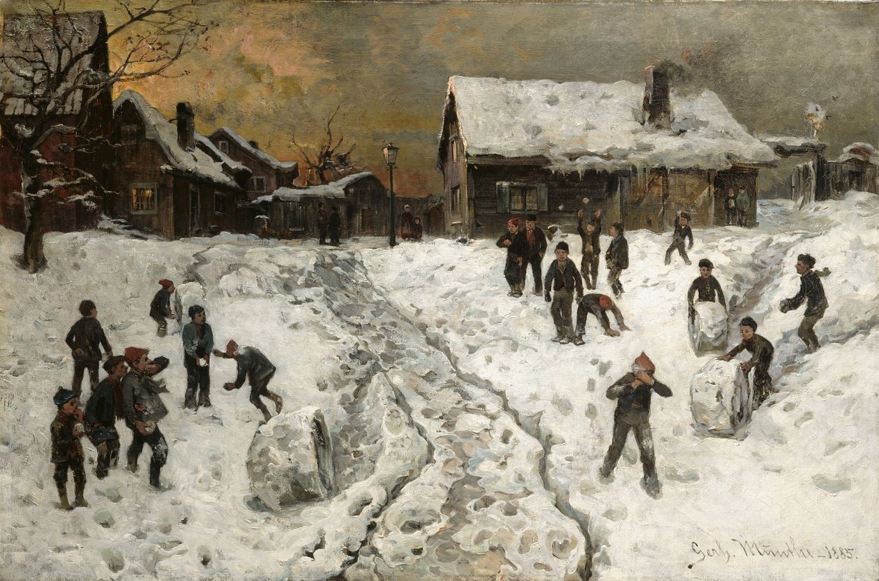 Atirar bolas de neve de Gerhard Munthe